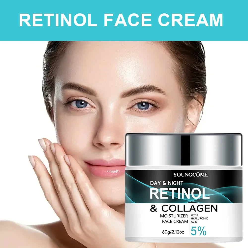 La crème au rétinol YOUNGCOME favorise l'élasticité de la peau et l'éclat nourrissant  et retirant l'humidité pour améliorer la texture de la peau