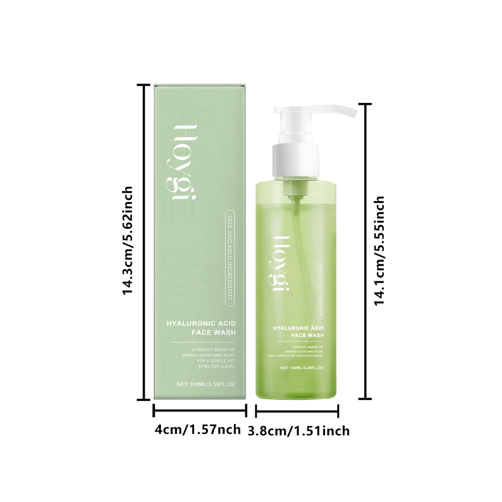 Gel nettoyant à l'acide hyaluronique Nettoyage des pores et hydratant  non desséchant Formule exfoliante