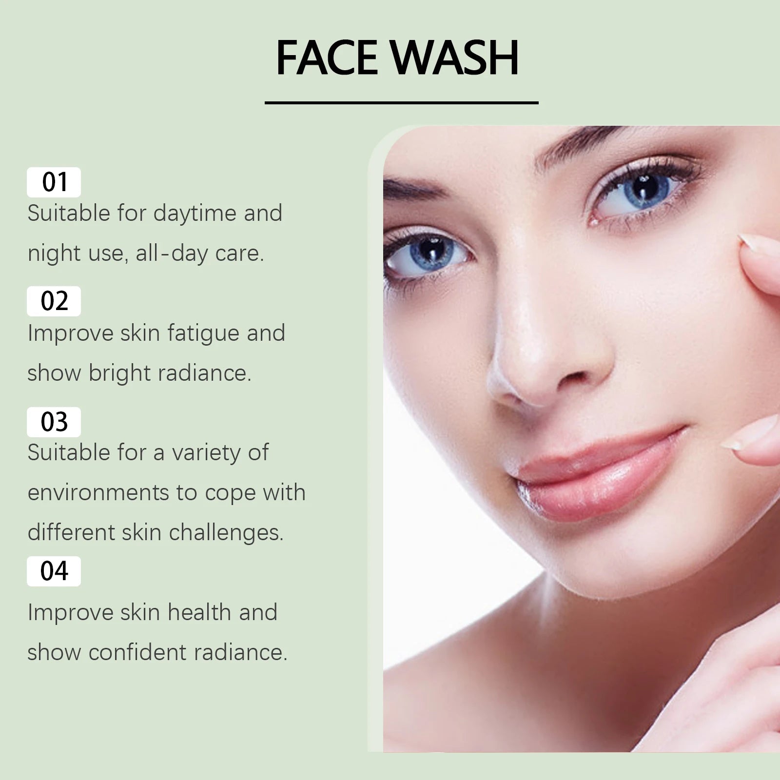 Gel nettoyant à l'acide hyaluronique Nettoyage des pores et hydratant  non desséchant Formule exfoliante