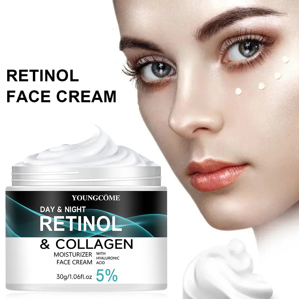 La crème au rétinol YOUNGCOME favorise l'élasticité de la peau et l'éclat nourrissant  et retirant l'humidité pour améliorer la texture de la peau