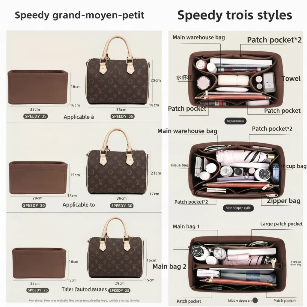 Organisateur de Sac  à main de luxe Speedy 25 30 35  ou sac à main