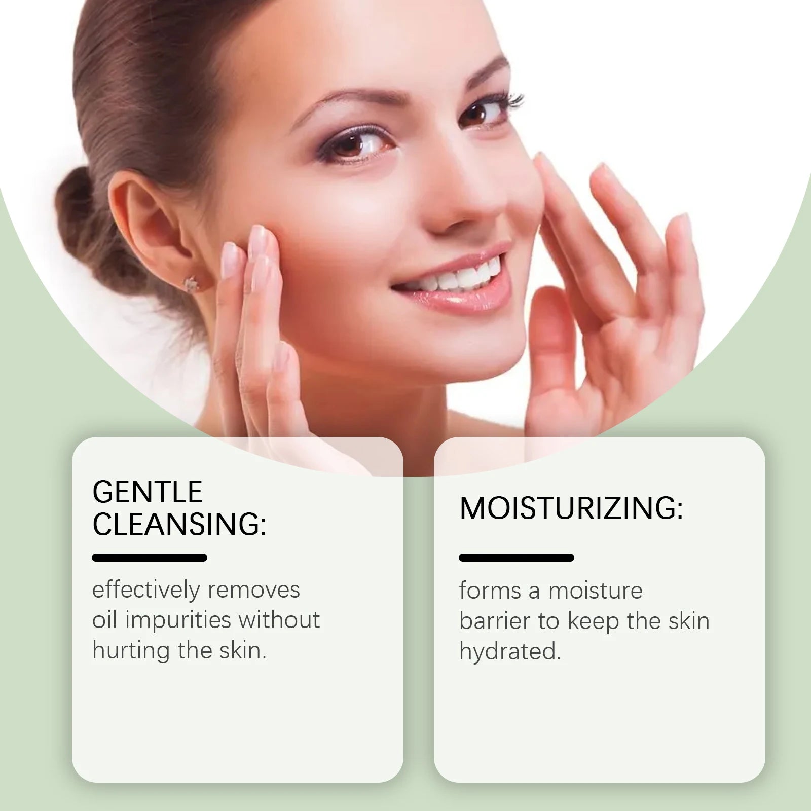 Gel nettoyant à l'acide hyaluronique Nettoyage des pores et hydratant  non desséchant Formule exfoliante