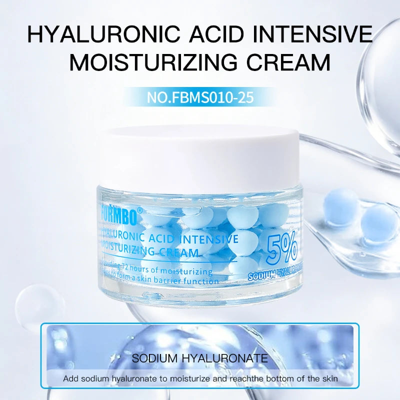 Capsule Face Cream,Collagen Hyaluronic Acid Intensive Moisturizing,Overnight Skin Brightening Care Essence Cream,Multi-Effect