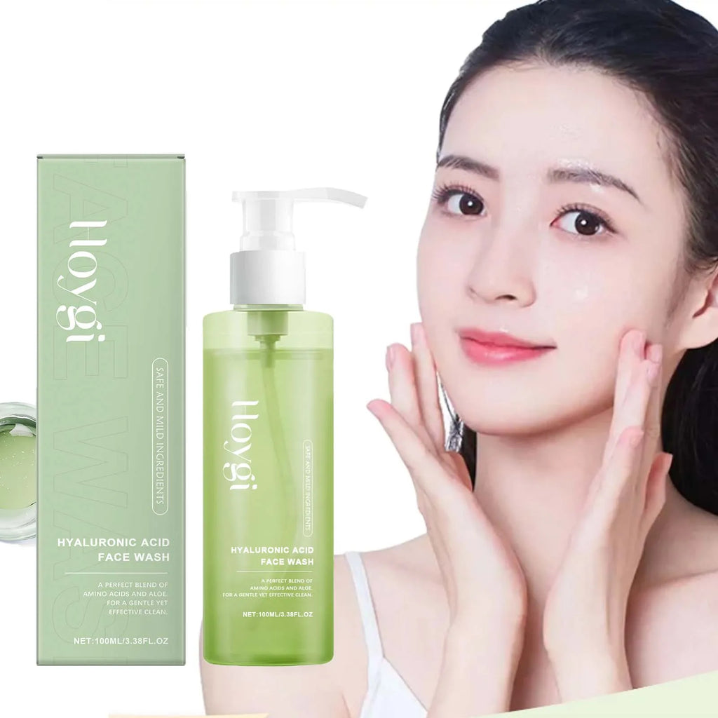 Gel nettoyant à l'acide hyaluronique Nettoyage des pores et hydratant  non desséchant Formule exfoliante